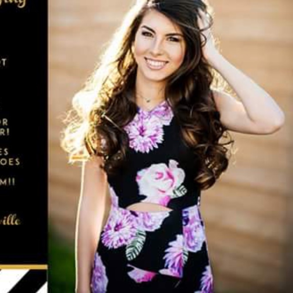 Floral cut out romper playsuit pepper mayo